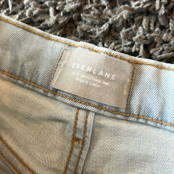 EVERLANE The Original Cheeky Jean Organic Cotton Size 26 Crop Light Blue - Picture 3 of 7